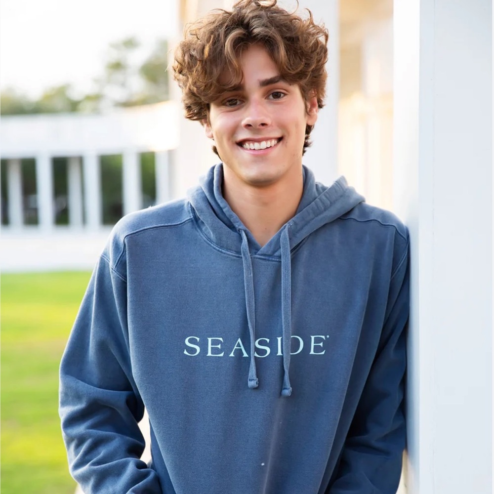Men’s Seaside style denim hoodie